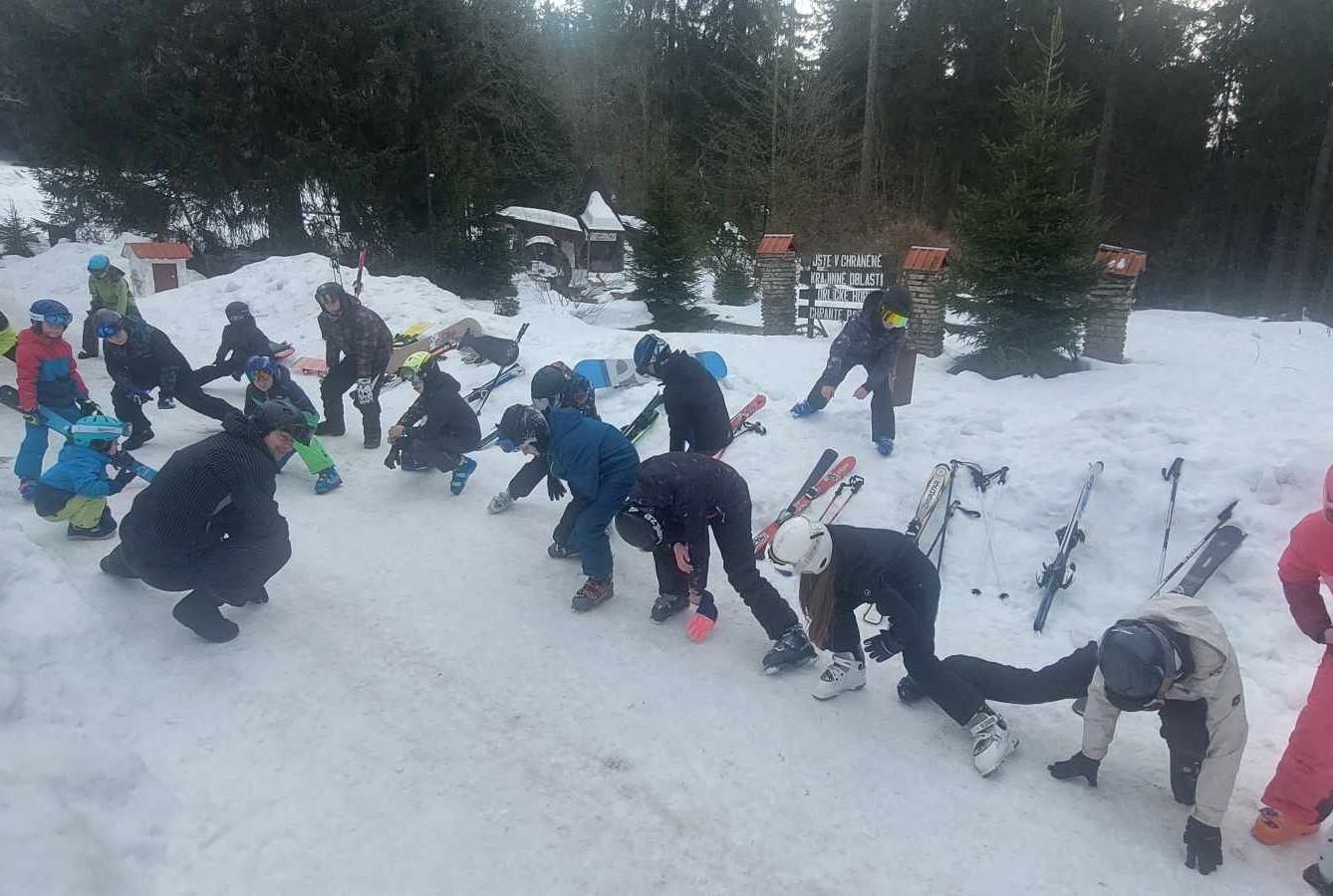 Lyžařský výcvik - úterý - 2