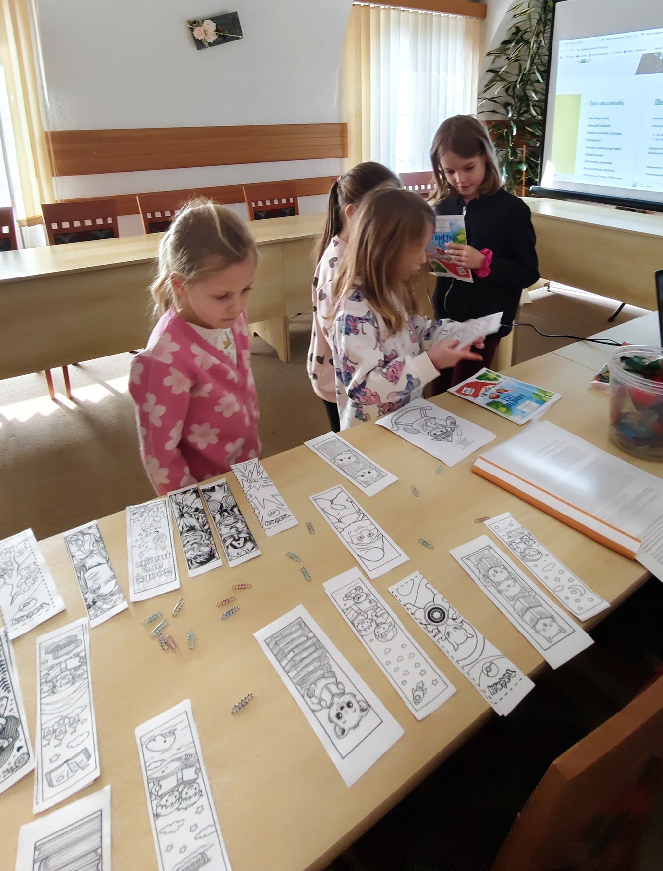 1. třída v knihovně