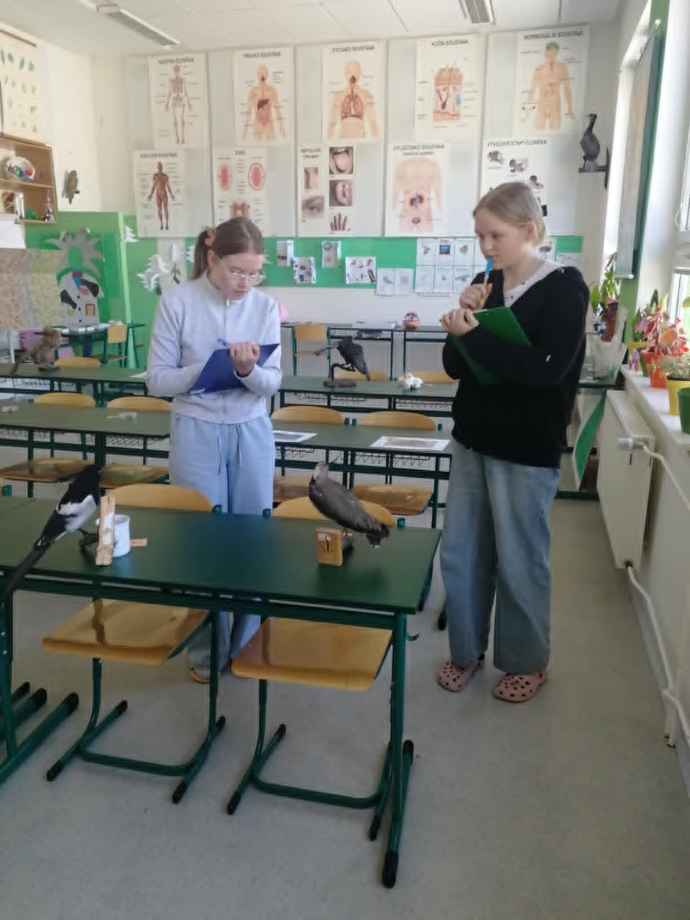 Žáci na soutěži v poznávání přírodnin