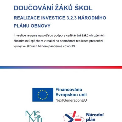 Doučování žáků škol – Národní plán obnovy